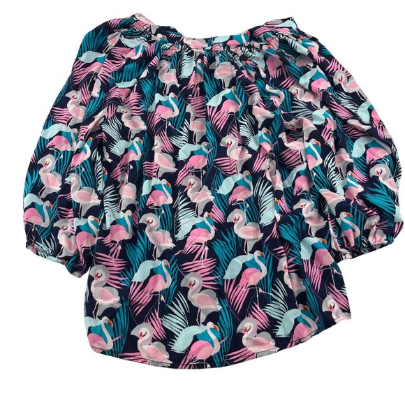 Crown & Ivy Women's Flamingo Print Blouse Size Large - Picture 5 of 5